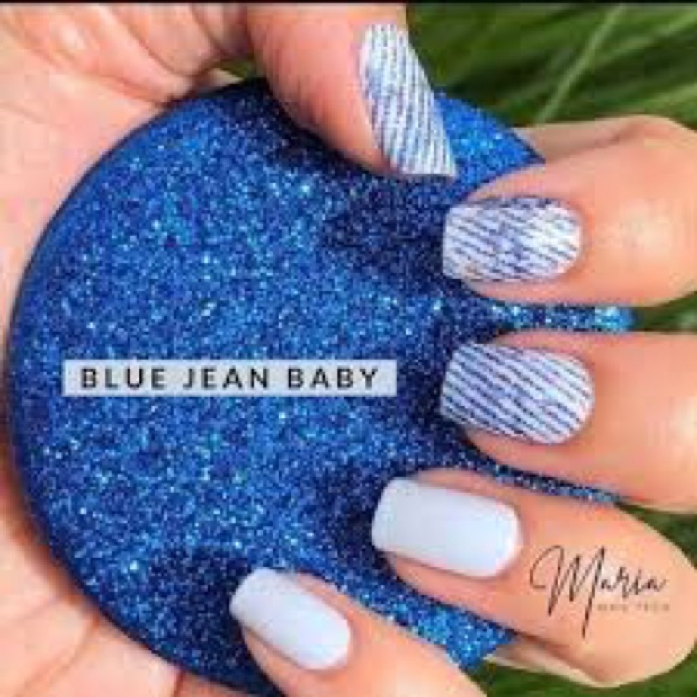 Blue Jean Baby • Color Street • Pale Blue and Classic Denim Design